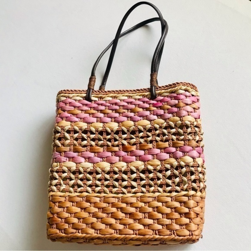Woven‎ Straw Striped Handbag